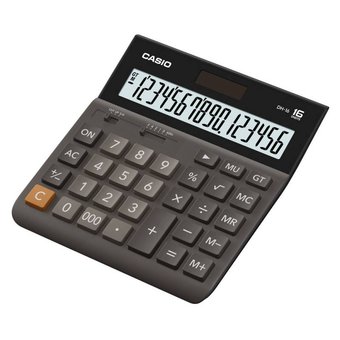  Калькулятор настольный Casio DH-16 коричневый/черный 