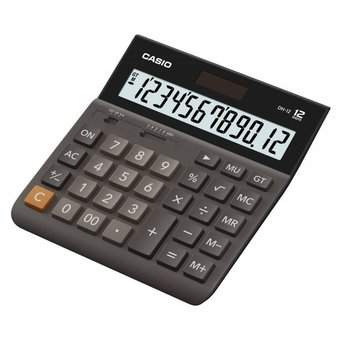  Калькулятор настольный Casio DH-12 коричневый/черный 