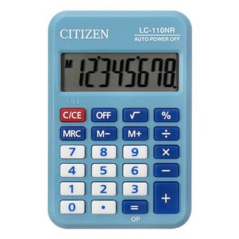  Калькулятор карманный Citizen Cool4School LC-110NRBL голубой 