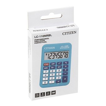  Калькулятор карманный Citizen Cool4School LC-110NRBL голубой 