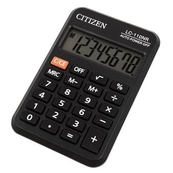  Калькулятор карманный Citizen LC-110NR черный 