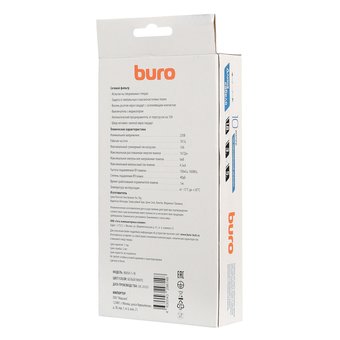  Сетевой фильтр Buro 800SH-5-W 5м (8 розеток) белый 