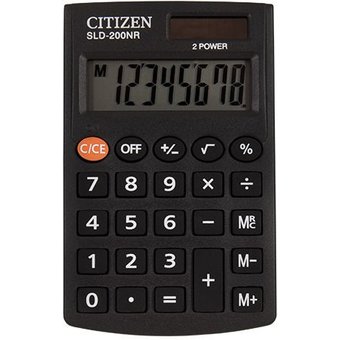  Калькулятор карманный Citizen SLD-200NR черный 