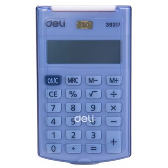  Калькулятор карманный Deli E39217/Blue синий 