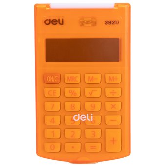  Калькулятор карманный Deli E39217/OR оранжевый 