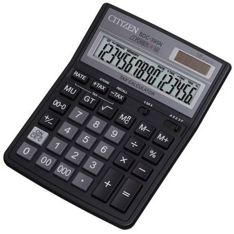  Калькулятор бухгалтерский Citizen SDC-395 N черный 