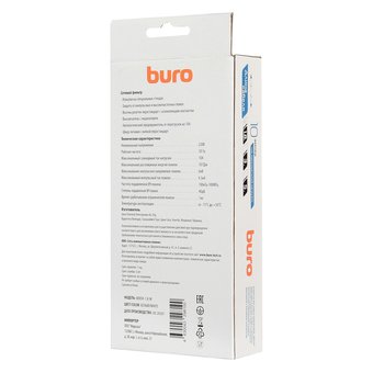  Сетевой фильтр Buro 800SH-1.8-W 1.8м (8 розеток) белый 