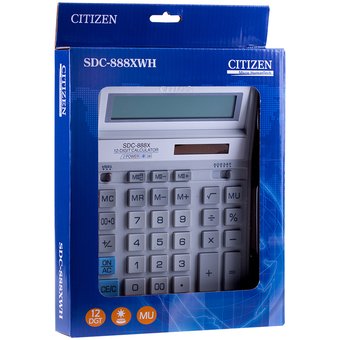  Калькулятор бухгалтерский Citizen SDC-888XWH белый 