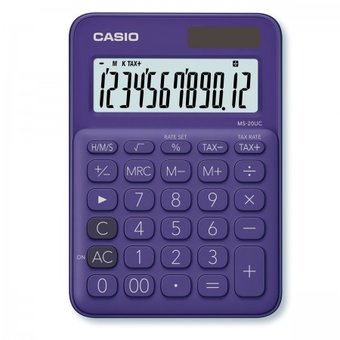  Калькулятор настольный Casio MS-20UC-PL-S-EC фиолетовый 