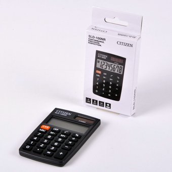  Калькулятор карманный Citizen SLD-100NR черный 