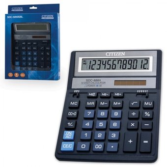  Калькулятор бухгалтерский Citizen SDC-888XBL темно-синий 