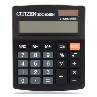  Калькулятор бухгалтерский Citizen SDC-805BN черный 