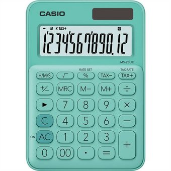 Калькулятор настольный Casio MS-20UC-GN-S-EC зеленый 