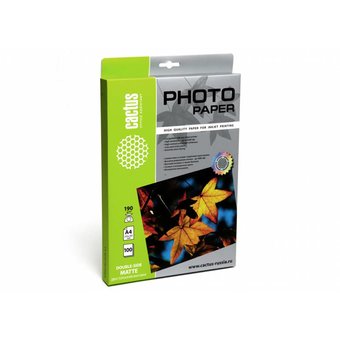  Фотобумага Cactus CS-MA4190100DS A4/190г/м2/100л/белый матовое/матовое для струйной печати 