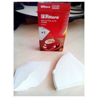 Фильтры для кофе для кофеварок капельного типа Filtero 2 белый (40шт) 