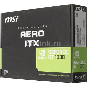  Видеокарта MSI PCI-E 2048Mb (GT 1030 AERO ITX 2G OC) GeForce GT1030 
