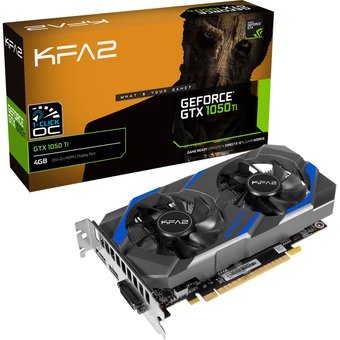  Видеокарта KFA2 GTX1050TI 4GB GDDR5 GTX 1050TI 1-Click OC 4G (50IQH8DSQ31K) 