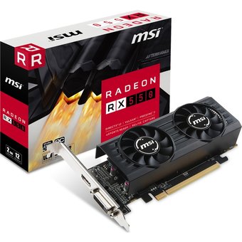  Видеокарта MSI AMD Radeon RX 550 2GT LP OC RX 550 2GB GDDR5 PCIE16 