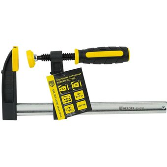  Струбцина BERGER BG1934 F-образная 80*200мм, зажим до 270кг 