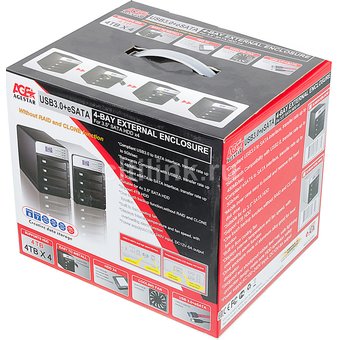  Внешний корпус для HDD AgeStar 3C4B3A1 Sata II алюминий черный LCD 3.5" 