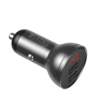  АЗУ Baseus Digital Display 2USB 4.8A Car Charger 24W Grey 