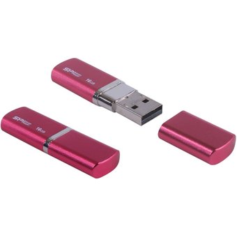  USB-флешка 16Gb Silicon Power LuxMini 720, USB 2.0, Розовый (SP016GBUF2720V1H) 