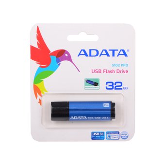  USB-флешка A-DATA S102 PRO 32GB USB 3.0, Синий алюминий (Read 600X) (AS102P-32G-RBL) 
