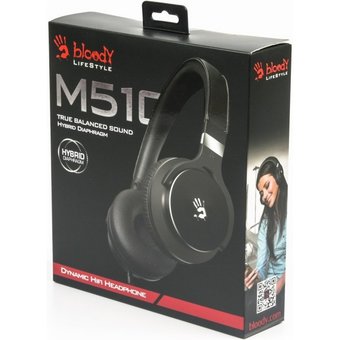  Наушники с микрофоном A4 Bloody M510 черный 