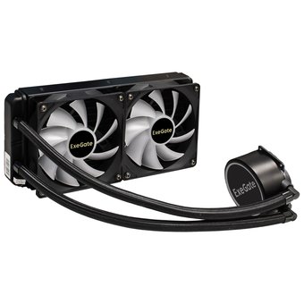  СВО ExeGate EX293457RUS BlackWater-240V2.PWM.RGB RGB подсветка, LGA2066/2011/1366/1150/1151/1155/1156/1200/1700/AM4/FM1/FM2 