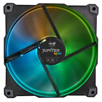  Вентилятор Inwin Jupiter AJ140 (6144474) 140мм, 1400rpm, 34 дБ, 4-pin PWM + 3-pin 5V ARGB, 1шт, ARGB 
