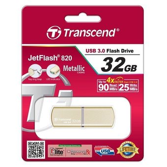  USB-флешка Transcend JetFlash 820 32GB USB 3.0, золото (TS32GJF820G) 