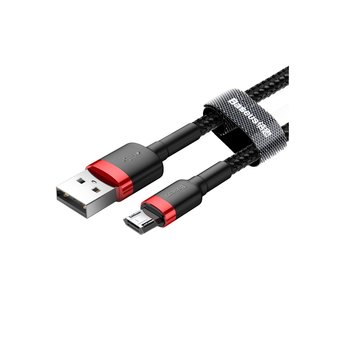  Дата-кабель Baseus Cafule 2.4A micro 1м красно-чёрный 