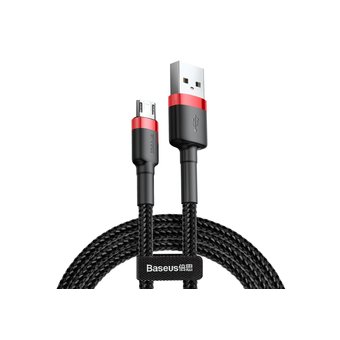  Дата-кабель Baseus Cafule 2.4A micro 1м красно-чёрный 