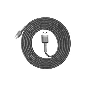  Дата-кабель Baseus Cafule 2A micro 3м серо-чёрный 