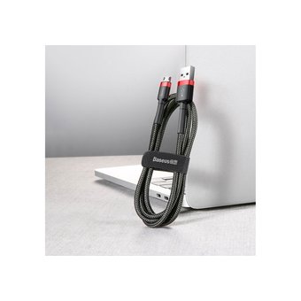  Дата-кабель Baseus Cafule 2.4A micro 1м красно-чёрный 