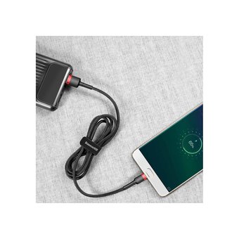  Дата-кабель Baseus Cafule 2.4A micro 1м красно-чёрный 