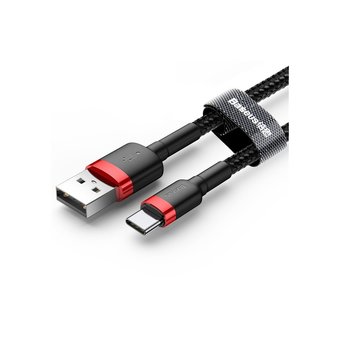  Дата-кабель Baseus Cafule Type-C 3А 1м красно-чёрный 