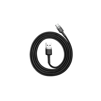  Дата-кабель Baseus cafule Type-C 3А 1м серо-черный 