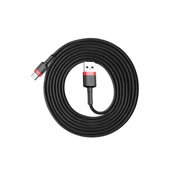  Дата-кабель Baseus Cafule Type-C 2А 2м красно-чёрный 