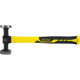  Молоток рихтовочный кованый BERGER BG1521 540г, фиберглассовая рукоятка 