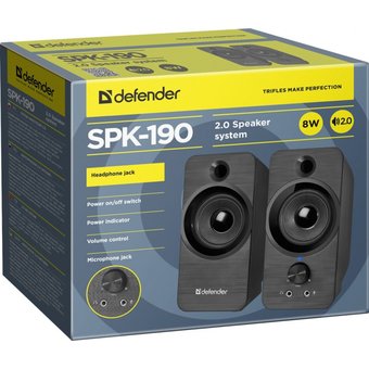  Колонки DEFENDER SPK-190 2.0 Black (65190) 