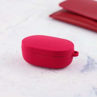  Чехол силиконовый для AirDods Redmi розовый насыщеный (36) 