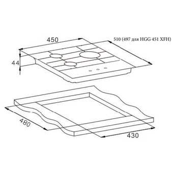  Варочная поверхность Weissgauff HGG 451 XFh нерж 