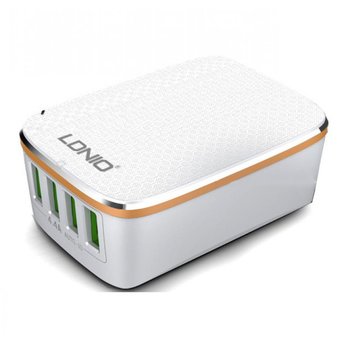  СЗУ LDNIO A4404 4 USB Auto-ID Выход: 4.4A, max 22W White/Gold 