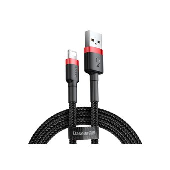 Дата-кабель BASEUS Cafule (CALKLF-B19) lightning 2.4A 1м красно-чёрный 