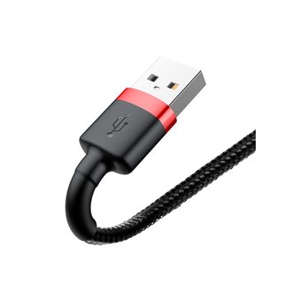  Дата-кабель BASEUS Cafule (CALKLF-B19) lightning 2.4A 1м красно-чёрный 