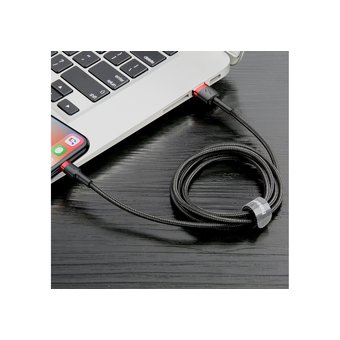  Дата-кабель BASEUS Cafule (CALKLF-B19) lightning 2.4A 1м красно-чёрный 