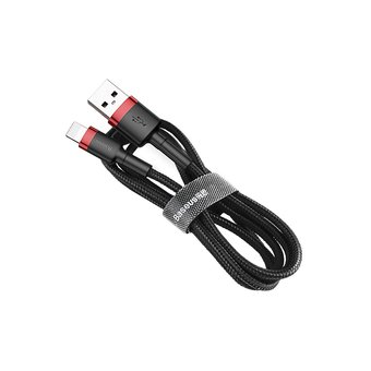  Дата-кабель BASEUS Cafule (CALKLF-B19) lightning 2.4A 1м красно-чёрный 