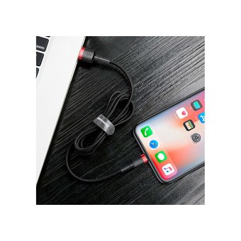  Дата-кабель BASEUS Cafule (CALKLF-B19) lightning 2.4A 1м красно-чёрный 