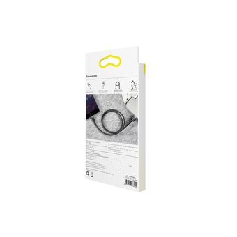  Дата-кабель BASEUS Cafule (CALKLF-BG1) lightning 2.4A 1м серо-чёрный 